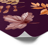 Bloemen Waterverf Thanksgiving Diner Poster (Hoek)