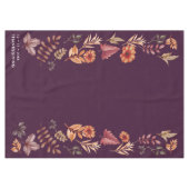 Bloemen Waterverf Thanksgiving Diner Tafelkleed (Voorkant (Horizontaal))