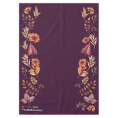 Bloemen Waterverf Thanksgiving Diner Tafelkleed (Voorkant)