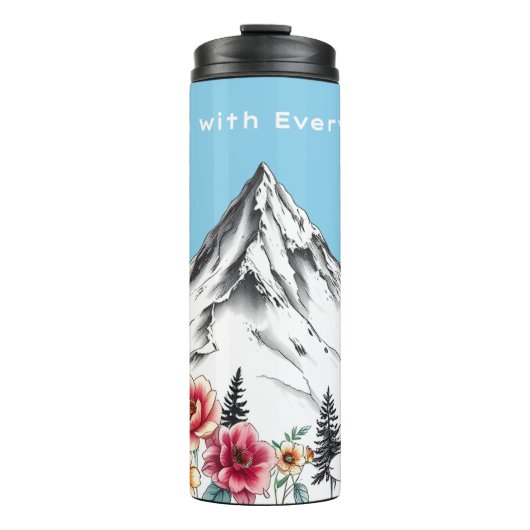 Bloemen Waterverf Thermische Tumbler Thermosbeker (Voorkant)