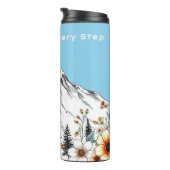 Bloemen Waterverf Thermische Tumbler Thermosbeker (Geroteerd rechts)