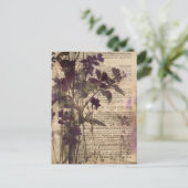 Bloemen Waterverf  Tijdschrift Pagina Briefkaart (Staand voorkant)