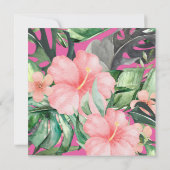 Bloemen Waterverf Tropisch strand Save the date Kaart (Achterkant)