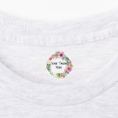 Bloemen Waterverf Tropische labels rond (Aangebracht)