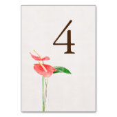 Bloemen Waterverf Tropische Laceleaf bruiloft Kaart (Achterkant)