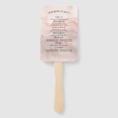 Bloemen Waterverf Trouwprogramma Handwaaier (Achterkant)