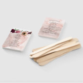 Bloemen Waterverf Trouwprogramma Handwaaier (Niet-gemonteerd)