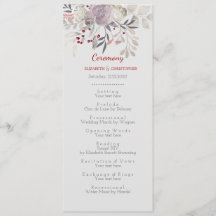 Bloemen Waterverf Trouwprogramma