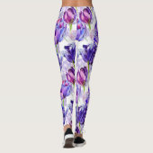 Bloemen Waterverf Tulp Vrouwen Leggings (Achterkant)