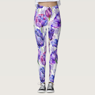 Bloemen Waterverf Tulp Vrouwen Leggings