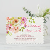 Bloemen Waterverf Uitnodiging #1 (Staand voorkant)