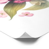 Bloemen waterverf van rozen, lelies van de vallei poster (Hoek)