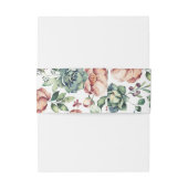 Bloemen waterverf vetplanten herfst bruiloft uitnodigingen wikkel (Achterkant Voorbeeld)