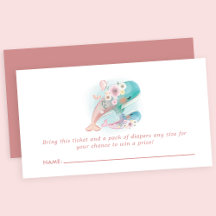 Bloemen Waterverf Walvissen Baby shower Luier Raff