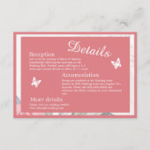 Bloemen waterverf Widflower roos Pioen Bruiloft Informatiekaartje (Voorkant)