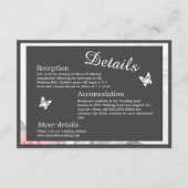 Bloemen waterverf Widflower roos Pioen Bruiloft Informatiekaartje (Voorkant)