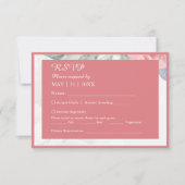 Bloemen waterverf Wildbloem roos Pioen Bruiloft RSVP Kaartje (Voorkant)