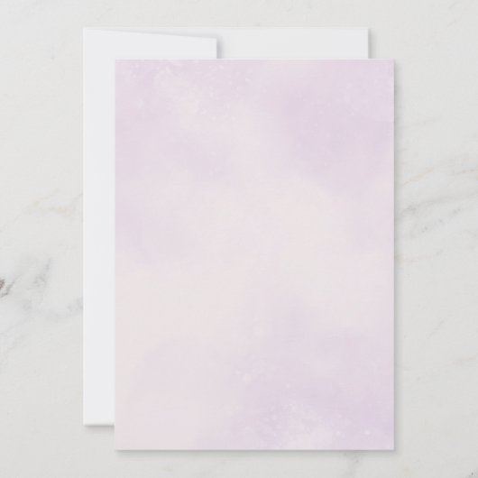 Bloemen Waterverf Wildflower Geometrische bruiloft Kaart (Achterkant)