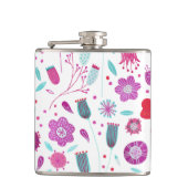 Bloemen Waterverf Wildflower Heupfles (Voorkant)