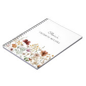  Bloemen Waterverf Wildflower Recept Notitieboek (Linkerzijde)