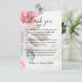 Bloemen waterverf wildflower roos bruiloft bedankkaart (Staand voorkant)