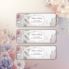 Bloemen waterverf wildflower roos bruiloft etiket