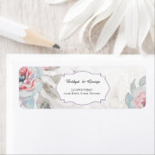 Bloemen waterverf wildflower roos bruiloft etiket (Insitu)