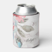 Bloemen waterverf wildflower roos koelbox blikjeskoeler (Blikje Voorkant)