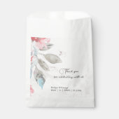 Bloemen waterverf wildflower roos pioen bruiloft bedankzakje (Voorkant)