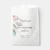 Bloemen waterverf wildflower roos pioen bruiloft bedankzakje (Voorkant)