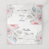 Bloemen waterverf wildflower roos pioen bruiloft plaatskaartje (Buitenkant ongevouwen)