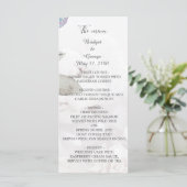 Bloemen waterverf wildflower roos pioen bruiloft programmakaart (Staand voorkant)