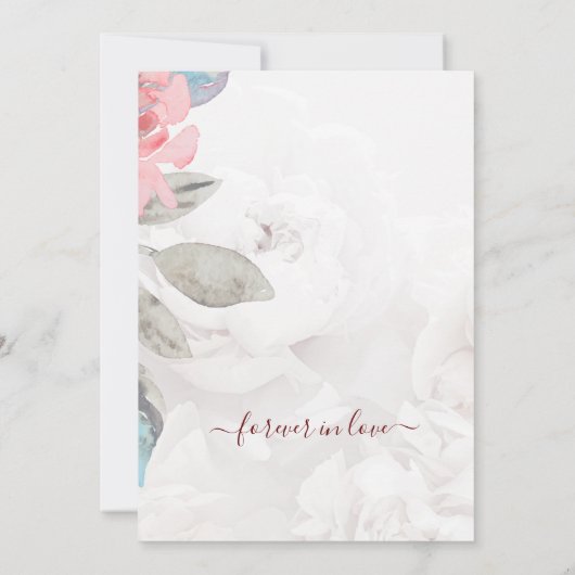 Bloemen waterverf wildflower roos veilig de datum kaart (Achterkant)