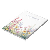  Bloemen Waterverf Wildflowers Notitieblok (Linkerzijde)