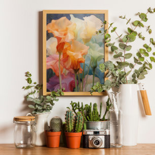 Bloemen Waterverf Wipsy Datura Elegant Modern Perfect Poster