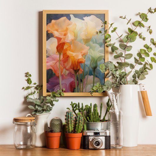 Bloemen Waterverf Wipsy Datura Elegant Modern Perfect Poster