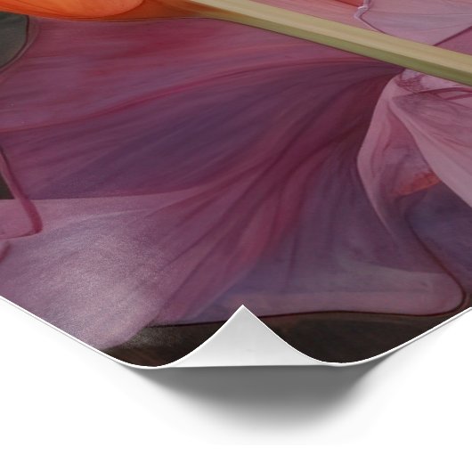 Bloemen Waterverf Wipsy Datura Elegant Modern Perfect Poster (Hoek)