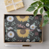 Bloemen Waterverf Zonnebloem Tissuepapier (Geschenk)