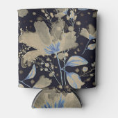 Bloemen  Waterverf: zwarte achtergrond Blikjeskoeler (Voorkant)