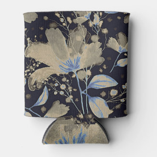 Bloemen  Waterverf: zwarte achtergrond Blikjeskoeler