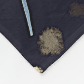 Bloemen Waterverf: zwarte achtergrond Fleece Deken (Hoek)