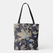 Bloemen  Waterverf: zwarte achtergrond Tote Bag (Achterkant)