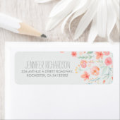 Bloemen Waterverven Adresetiketten Etiket (Insitu)