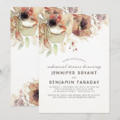  Bloemen Waterverven Herfst repetitie diner Kaart (Voorkant / Achterkant)