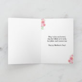 Bloemen Waterverven  Moederdag Stepmom Kaart (Binnen)