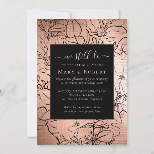 Bloemen We Doen Nog steeds Gelofte Vernieuwing 50e Kaart (Voorkant)