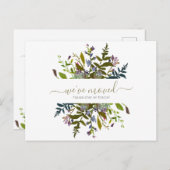 Bloemen We hebben de aankondiging van de Waterverf Briefkaart (Voorkant / Achterkant)