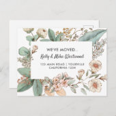 bloemen We hebben New House verplaatst Briefkaart (Voorkant / Achterkant)
