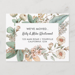  bloemen We hebben New House verplaatst Briefkaart