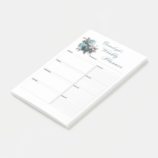 Bloemen Weekly Planner gepersonaliseerd Post-it® Notes (Schuin)